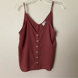 Nwot S paper crane blouse tank cami slip rose blush